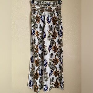Dahui Hawaii Women's Tropical Leaf Print Wide Leg Pant
